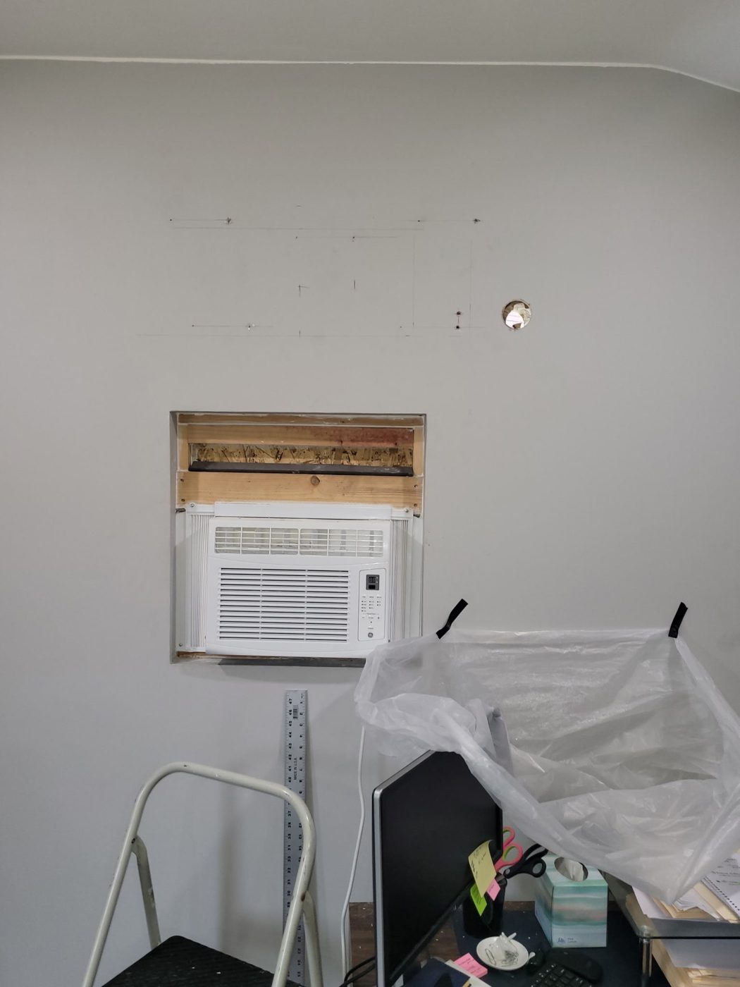 Mini-split installation in progress