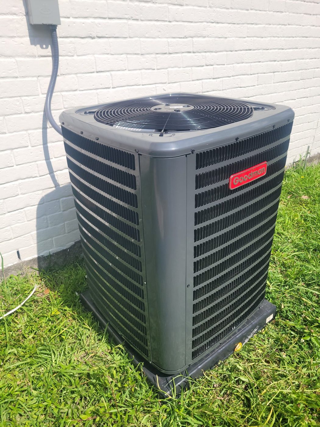 New Goodman condenser installed and cooling